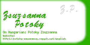 zsuzsanna potoky business card